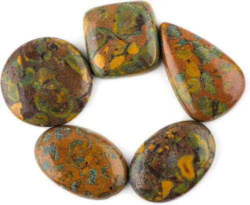 Vista 16 de 5pcs, Bulk Natural Gemstone Cabochon, Polished Flatback Stone, Wholesale Loose Cabs Supply, DIY Jewelry Making, Chakra Healing Crystal, Birthstone