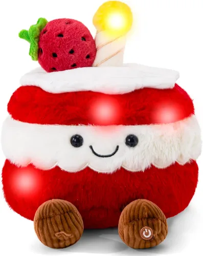 Vista 8 de WEWILL Bombilla de 8 pulgadas con luz de animal de peluche, lindo juguete de peluche suave, cumpleaños, Navidad, vacaciones, fin de semana, regalo