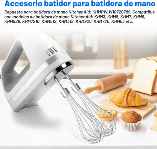 Vista 2 de Accesorios para batidor de mano de cocina para batidor KitchenAid KHMPW