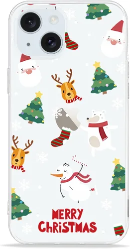 Vista 21 de LCHULLE Compatible con iPhone SE 2022/2020 Funda para iPhone 8 iPhone 7 Funda de Navidad Santa Vacaciones Diseño Transparente Claro Mujeres Hombres
