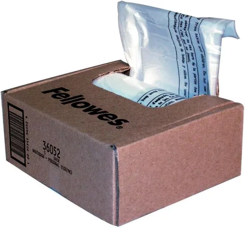Vista 3 de Bolsas de residuos Fellowes Powershred para trituradoras AutoMax 500C y 300C de alimentación automática, 50 bolsas y lazos (3608401)