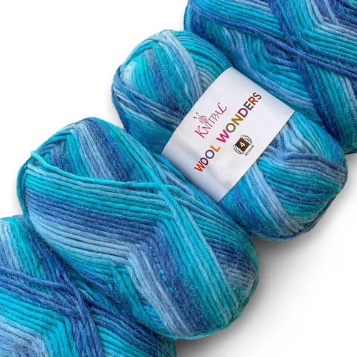 Vista 35 de Wool Wonders - Ovillo de lana para tejer, paquete de 4 (640 yardas/14.11 oz), patrones libres, hilo de lana para tejer, Aran/pesado #4