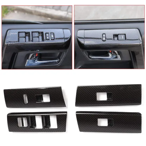 Vista 9 de Voodonala Panel de interruptores de ventana para Toyota 4Runner 2010-2024, cubierta de panel de manija lateral compatible con Toyota 4Runner SUV
