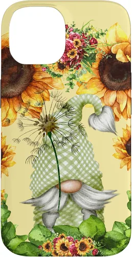 Vista 4 de Floral Sunflower Motif for Dandelion Lovers and Summer Gnome Case for iPhone 17