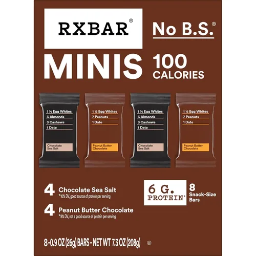 Vista 7 de RXBAR Minis - Barras de proteínas, snack de proteínas, barritas de aperitivos, paquete variado, caja de 7.3 onzas (8 unidades)