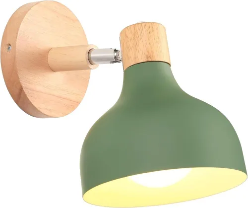 Vista 12 de Scandinavian Retro Dimmable E27 Wall Lamp for Bedroom Living Room Hallway Kitchen Indoor Lighting(Amarillo,1 Pieza)