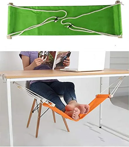 Vista 11 de Home-organizer Tech - Hamaca ajustable portátil para escritorio de esquina, oficina, reposapiés, mini hamaca para debajo del escritorio, hamaca