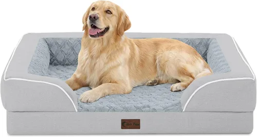 Vista 82 de Camas ortopédicas para perros grandes, cama de espuma viscoelástica impermeable para mascotas grandes con lados 89x56 cm, sofá para perros grandes