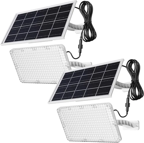 Vista 9 de JACKYLED Luces solares para exteriores, 299 LED, 1000 lúmenes, color negro