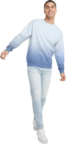 Vista 5 de Hanes Originals - Sudadera de vellón con cuello redondo para hombre, prenda teñida, sin botones