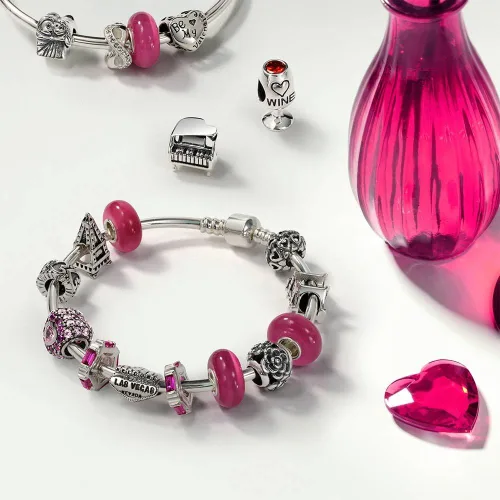 Vista 4 de Viaje Vacaciones Buena Suerte Casino Ace Of Hearts Poker Player Turismo Las Vegas Lucky Cards Slot Machine Cuelgue Charm Bead .925 Plata Esterlina