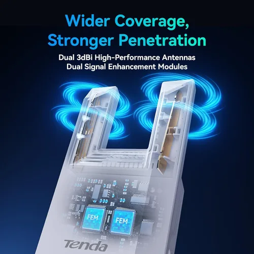 Vista 12 de Tenda Extensor de alcance WiFi AC1200 - Extensor WiFi con puerto Gigabit Ethernet, amplificador de señal doméstica de 1.2 Gbps, doble banda, hasta