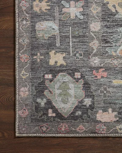 Vista 7 de Loloi Elysium Collection ELY-03 - Alfombra de área carbón/multi de 7'-6" x 9'-6