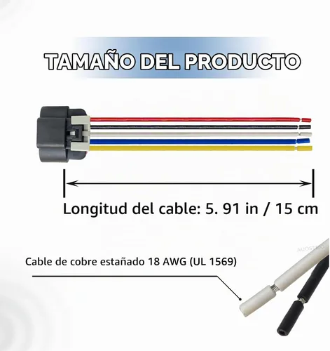 Vista 4 de Conector de sensor de flujo de aire masivo (MAF) de 5 vías, OE 645-500 / PT2785 / 13585858, compatible con Silverado/Sierra Hybrid