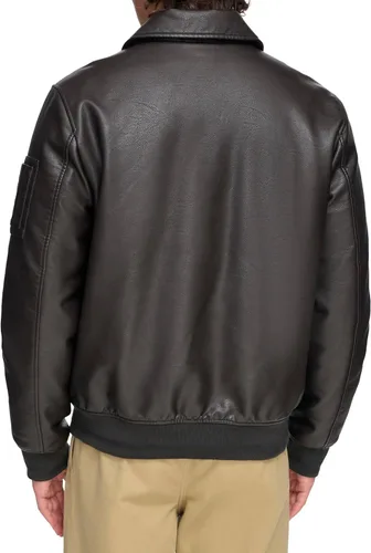 Vista 4 de Tommy Hilfiger Chaqueta bomber de piel sintética para hombre