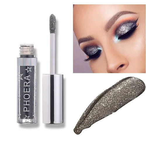 Vista 12 de Sombra de ojos con purpurina, maquillaje para ojos líquido, brillante, colores claros, lápiz en barra brillante, de larga duración, impermeable, A102