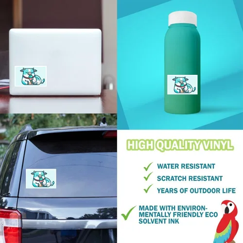 Vista 2 de Adhesivo de nutria de bebé, calcomanía de vinilo para laptop, lindo vaso de botella de agua para automóvil, impermeable, parachoques estético