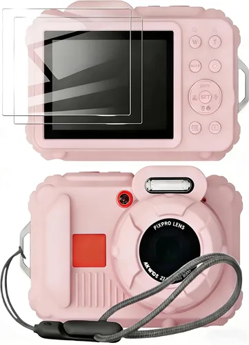 Vista 17 de Funda protectora de silicona para cámaras digitales Kodak Pixpro wpz2, con protector de pantalla y cordón, para accesorios Kodak Pixpro wpz2 - Negro