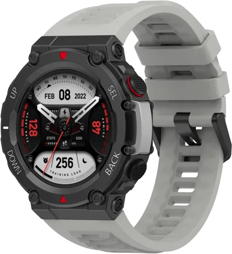 Vista 4 de TenCloud Paquete de 5 correas de repuesto compatibles con Amazfit T-Rex 2, correa de reloj inteligente resistente de silicona suave ajustable