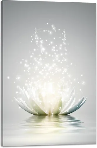 Vista 11 de Impresiones en lienzo para pared, imágenes de flores de loto, decoración de baño, pintura zen, spa, fotos, obras de arte enmarcadas para meditación