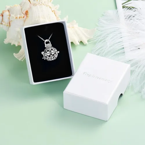 Vista 7 de Yinplsmemory Cremation Jewelry Hollow Heart Urn Necklace for Ashes for Women Men with Always In My Heart Memorial Locket Pendant Keepsake Jar
