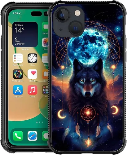 Vista 54 de Funda compatible con iPhone 13 Mini, diseño de elefantes africanos, a prueba de golpes, antiarañazos, carcasa trasera de policarbonato duro