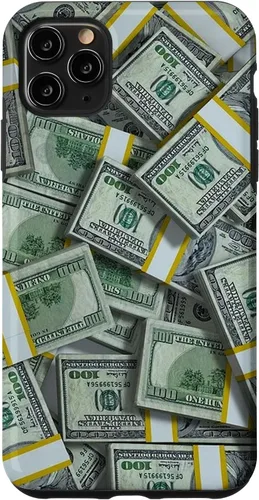 Vista 13 de Pile Money Finance Currency 100 Dollar Stacks Bill s Success Case para iPhone 17