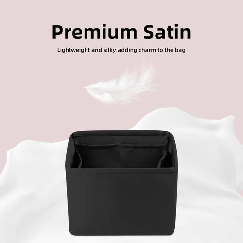Vista 3 de DGAZ Organizador de bolso, sedoso y suave, seda, bolso de mano de lujo en moldeadores de bolsa, para mujer, se adapta a picotin1822 bolsas
