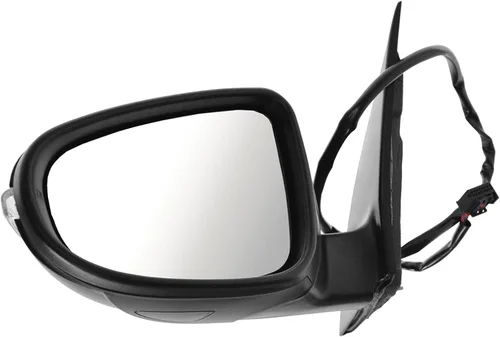 Vista 159 de TRQ Espejo plegable con calefacción eléctrica del lado del conductor con indicador de punto ciego pintura a juego negro liso compatible con Kia