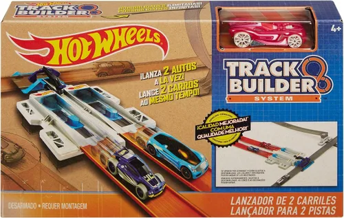 Vista 8 de Hot Wheels Taller Track Builder 2 Lane lanzador