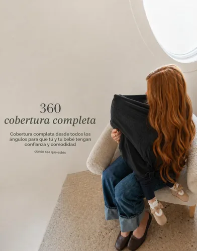 Vista 3 de Poncho transpirable para lactancia – Elegante bufanda multiusos para lactancia materna, funda de asiento de coche y manta de bebé para madres Negro