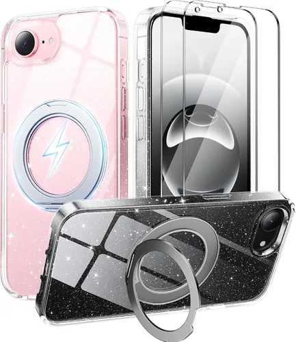 Vista 66 de Funda para iPhone 11, funda magnética con función atril [protección de grado militar] y [compatible con MagSafe], funda protectora delgada