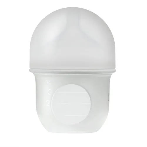 Vista 3 de Boon NURSH - Botellas de silicona reutilizables, 4 onzas (gris)