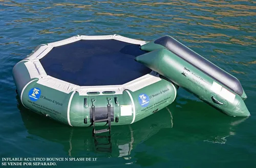 Vista 7 de Island Hopper Bounce N Slide Water Trampoline Attachment - Slide Only verde (Natural Green)