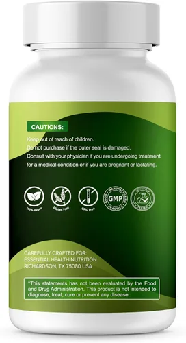 Vista 2 de KSM-66 Cápsulas de extracto de Ashwagandha y Shilajit (90 cápsulas/45 porciones, 1000 mg KSM-66 por porción) Extracto de raíz de Ashwagandha