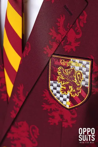 Vista 4 de Opposuits Men's Harry Potter Premium Costume - House Gryffindor - Slim Fit Suit - Red - Includes Blazer, Pants and Tie