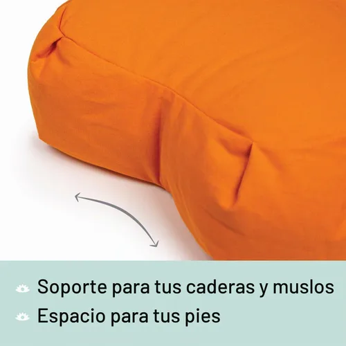 Vista 2 de Cojín de meditación (antracita) media luna, relleno de cáscara de trigo sarraceno, almohada o cojines de piso, asiento de yoga, Zafu, fabricado