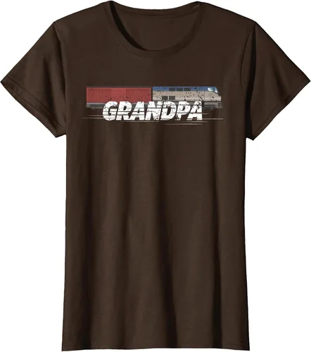 Vista 87 de RC Model Train Shirt Grandpa Train Boxcar HO Scale T-Shirt Negro