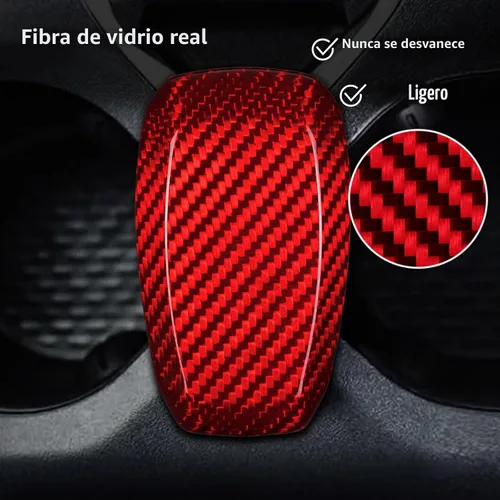 Vista 8 de T-carbon Real Glass Fiber Key Fob Cover Compatible with Subaru Key Case Rojo