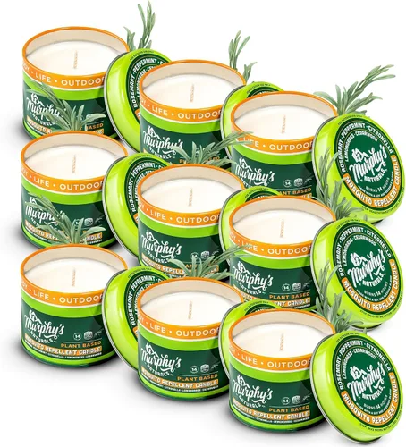 Vista 10 de Murphy's Naturals velas de té repelentes de mosquitos – 12 unidades Soy & beeswax blend with rosemary, peppermint, citronella & lemongrass oils
