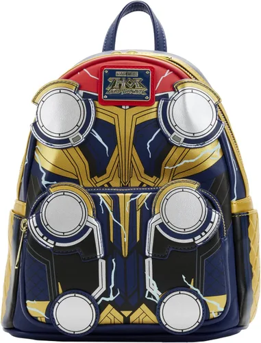 Vista 3 de Loungefly Mini mochila de cosplay de Marvel Thor Love Thunder Multi Marvel Thor Lt Cosplay Mini Mochila