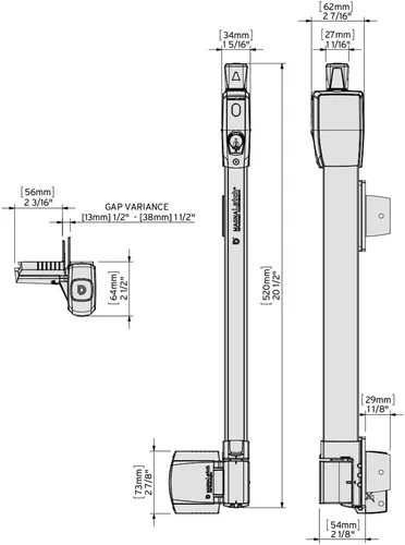Vista 4 de Negro magnalatch Series 3 Top Pull piscina seguridad puerta Latch-ML3TPKA