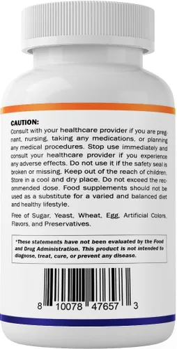 Vista 8 de Vitamatic Ácido alfa lipoico 1200 mg por porción, 120 cápsulas – Sin gluten, cápsulas vegetarianas, sin soja y sin OMG