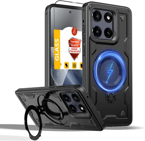 Vista 139 de Funda magnética para Google Pixel 9 Pro XL compatible con cargador inalámbrico MagSafe, para Pixel 9 Pro XL con soporte de 360° + 2 protectores