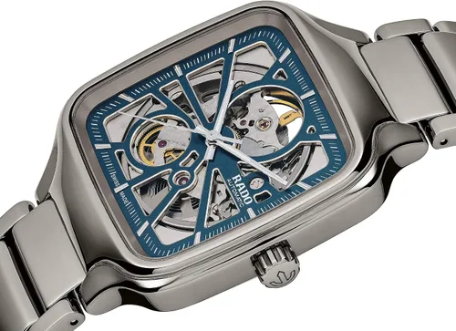Vista 5 de Rado True Square - Reloj automático suizo con correa de cerámica 21 modelo R27083202 color plateado Plateado Reloj automático