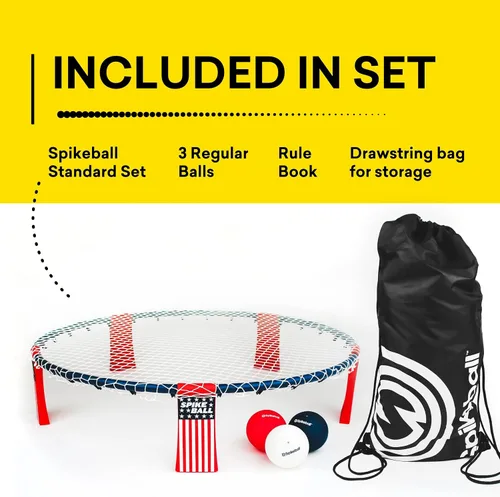 Vista 6 de Spikeball Kit estándar de 3 pelotas - Juego para el patio, la playa, el parque, interiores
