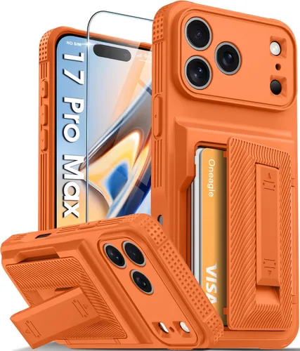Vista 38 de Oneagle Funda tipo cartera para iPhone 16 Pro Max con tarjetero y soporte