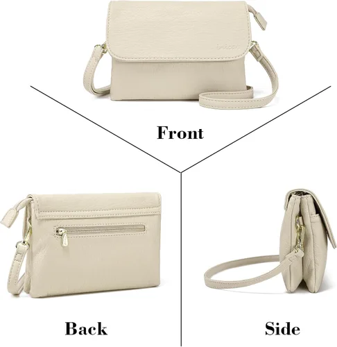 Vista 7 de MINICAT Bolsos cruzados pequeños con bolsillos espaciosos para teléfono celular, monederos para mujer