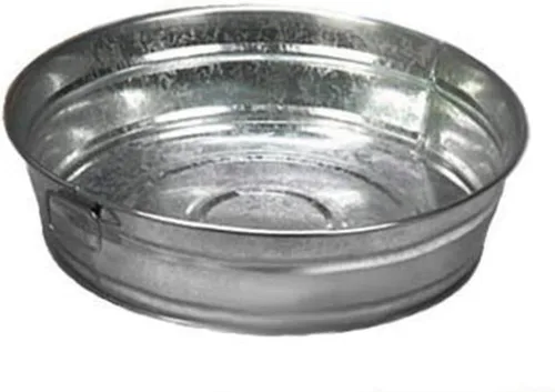 Vista 5 de American Metalcraft MTUB63 Tina galvanizada natural con mango lateral - 27 oz, 6 pulgadas
