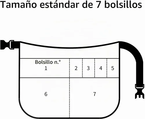 Vista 2 de Delantal de limpieza profesional impermeable de 7 bolsillos